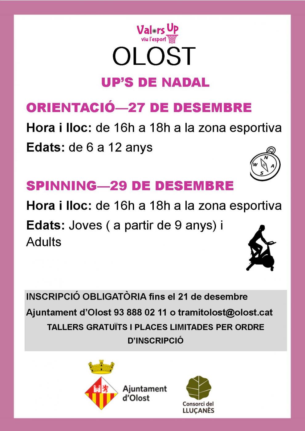 Up's de Nadal el 27 i 29 de desembre